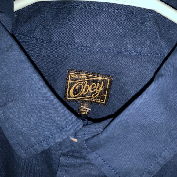 NWT Obey Button Down Shirt - Picture 2 of 5